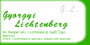 gyorgyi lichtenberg business card